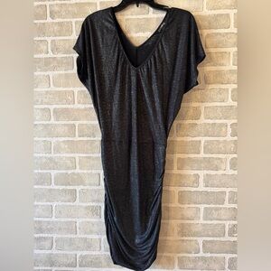 Express Shiny Black Knit Dress